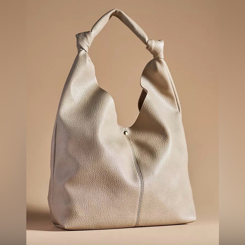 🤍New Anthropologie Love Knot Slouchy Bag w/Pouch (Taupe) Sold Out